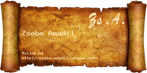 Zsebe Amadil névjegykártya